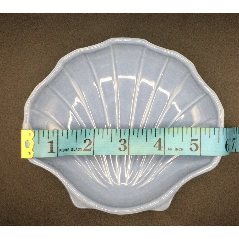 Vtg Pfaltzgraff Periwinkle Blue Clam Shell Dish/Trinket Dish - Made In USA